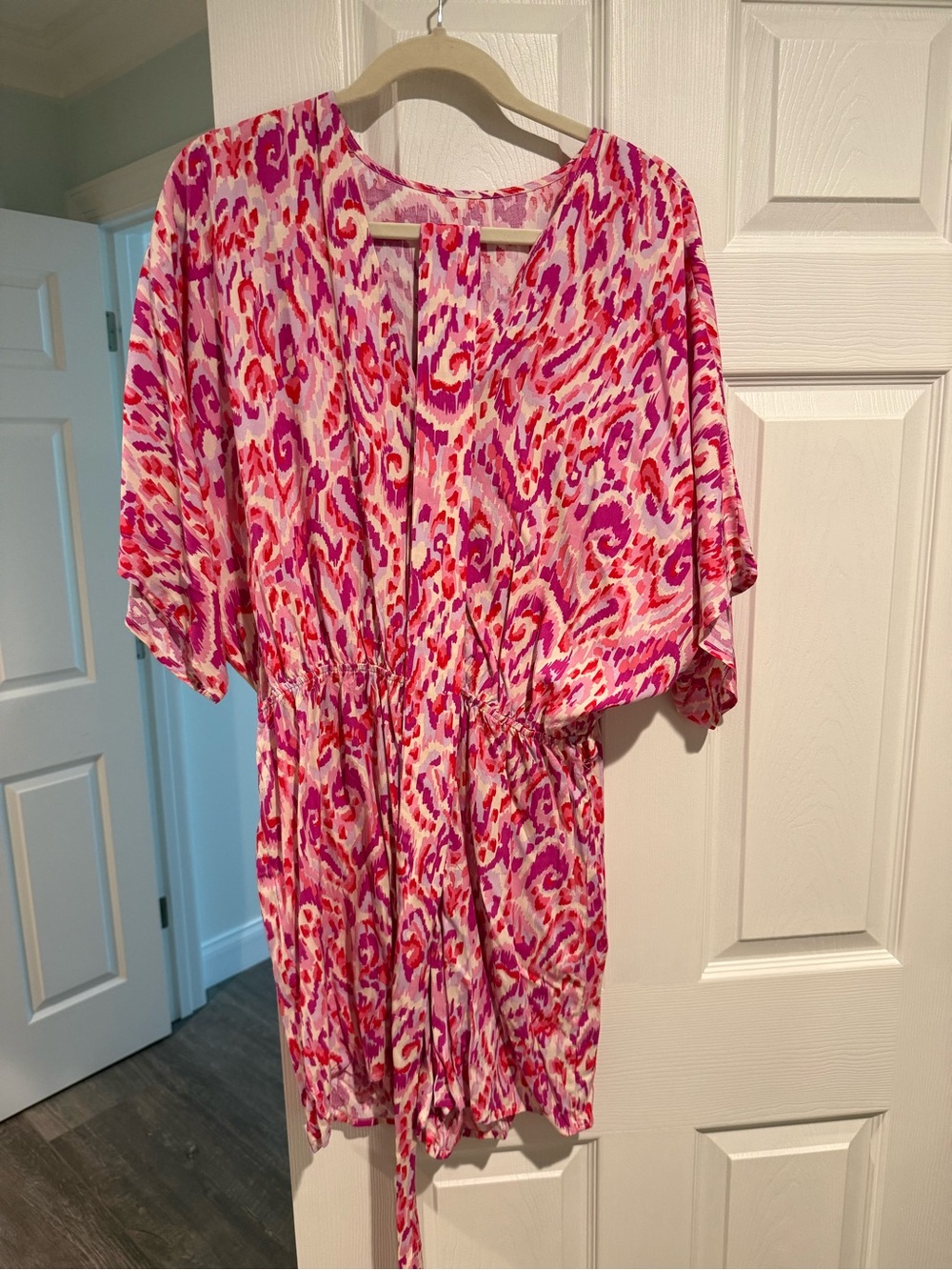 Cupshe Pink & Fuchsia Printed Tie-Waist Romper